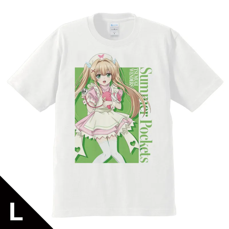 Summer Pockets Tシャツ 紬 ヴェンダース ナースメイドver. Lサイズ 【描き下ろし】