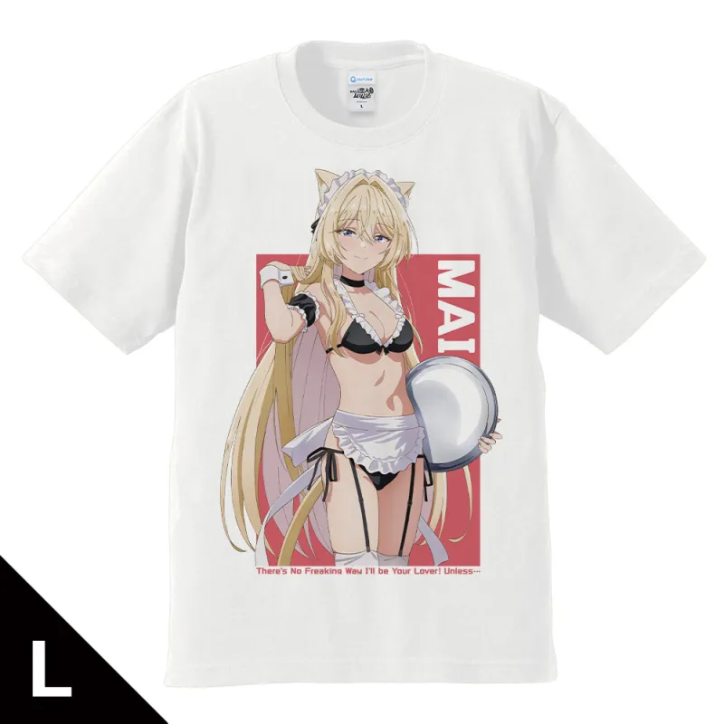 わたしが恋人になれるわけないじゃん、ムリムリ!(※ムリじゃなかった!?) Tシャツ 王塚 真唯 猫耳水着メイドver.Lサイズ【描き下ろし】