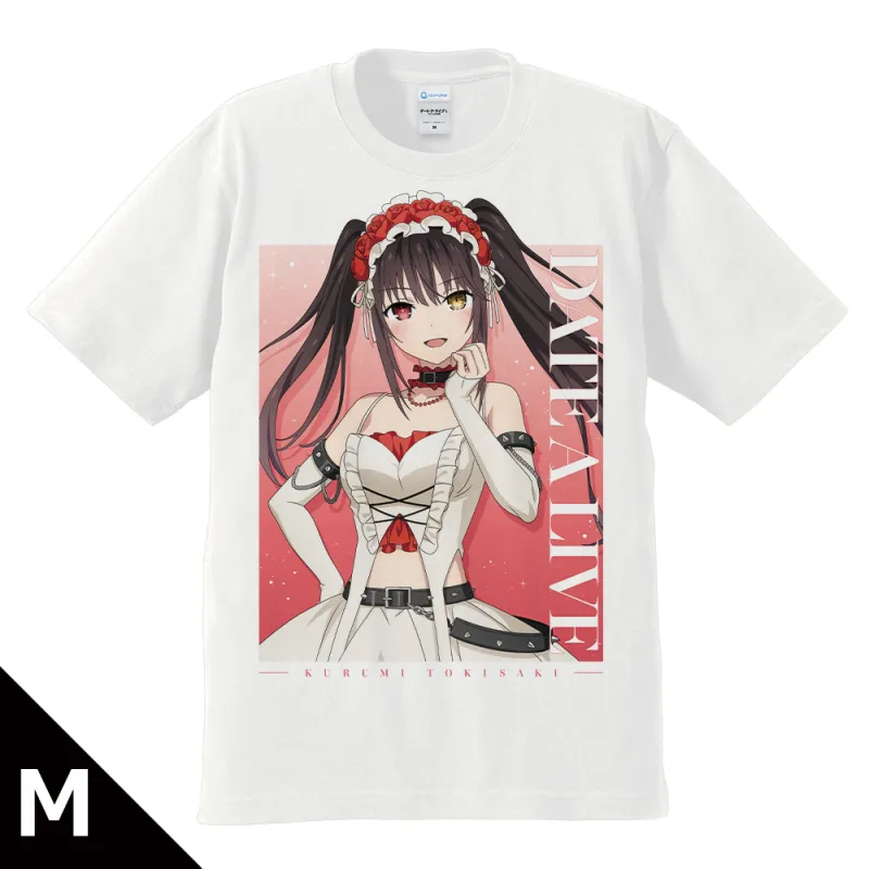 デート・ア・ライブV Tシャツ 時崎狂三 ゴシックパンク ホワイトver. Mサイズ 【描き下ろし】