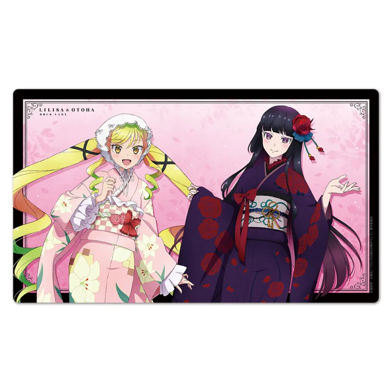 ロックは淑女の嗜みでして　キャラクターラバーマット りりさ&音羽 振袖ver.【描き下ろし】