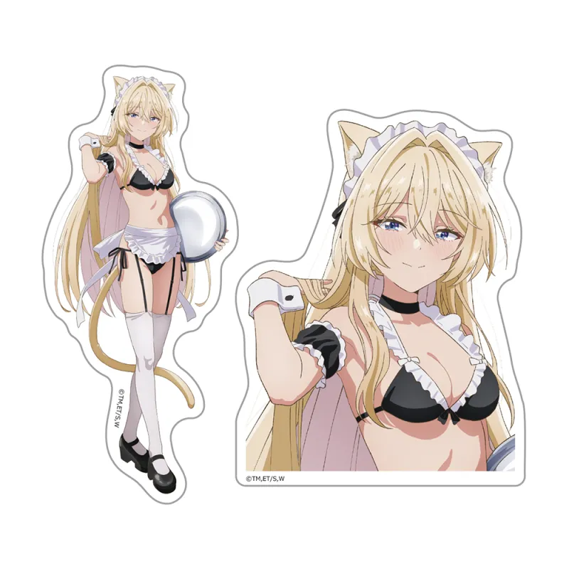 わたしが恋人になれるわけないじゃん、ムリムリ!(※ムリじゃなかった!?) ダイカットステッカーセット 王塚 真唯 猫耳水着メイドver.【描き下ろし】