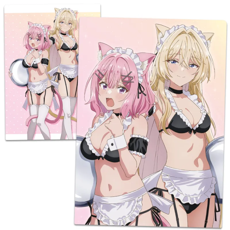 わたしが恋人になれるわけないじゃん、ムリムリ!（※ムリじゃなかった!?）　クリアファイル れな子&真唯 猫耳水着メイドver.【描き下ろし】