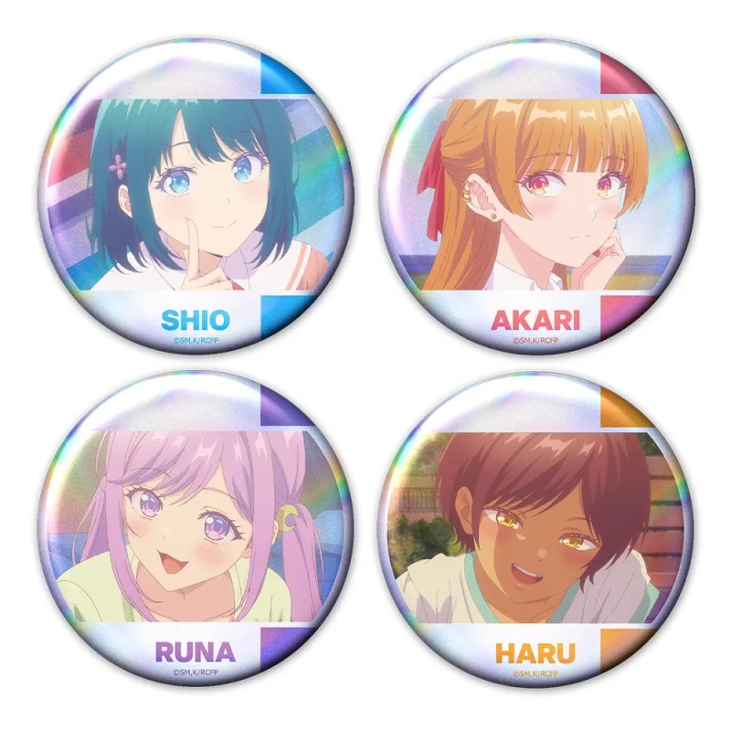 幼馴染とはラブコメにならない ホログラム缶バッジ4個セット 汐＆灯＆るな＆春