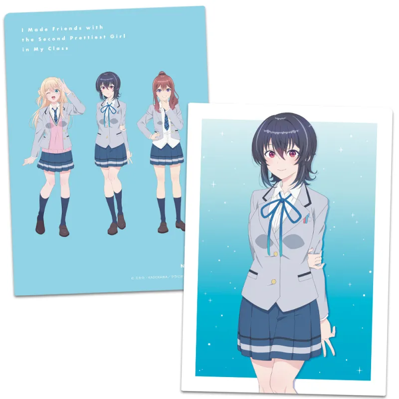クラスで2番目に可愛い女の子と友だちになった クリアファイル 海&夕&新奈