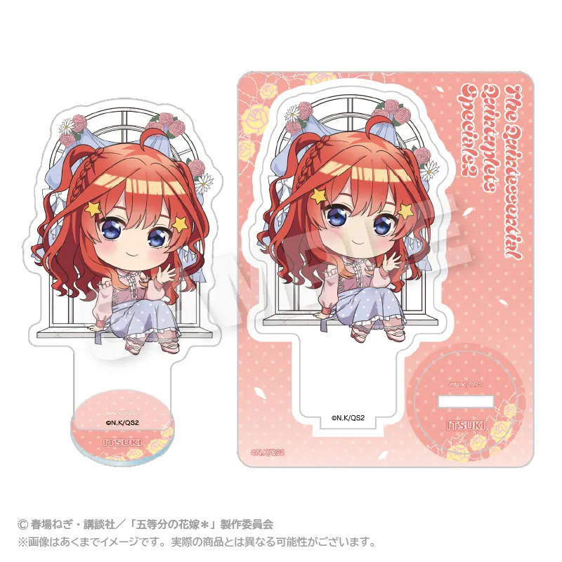 五等分の花嫁＊（水玉パステル） ミニキャラアクリルマスコット 水玉パステルver. 中野 五月