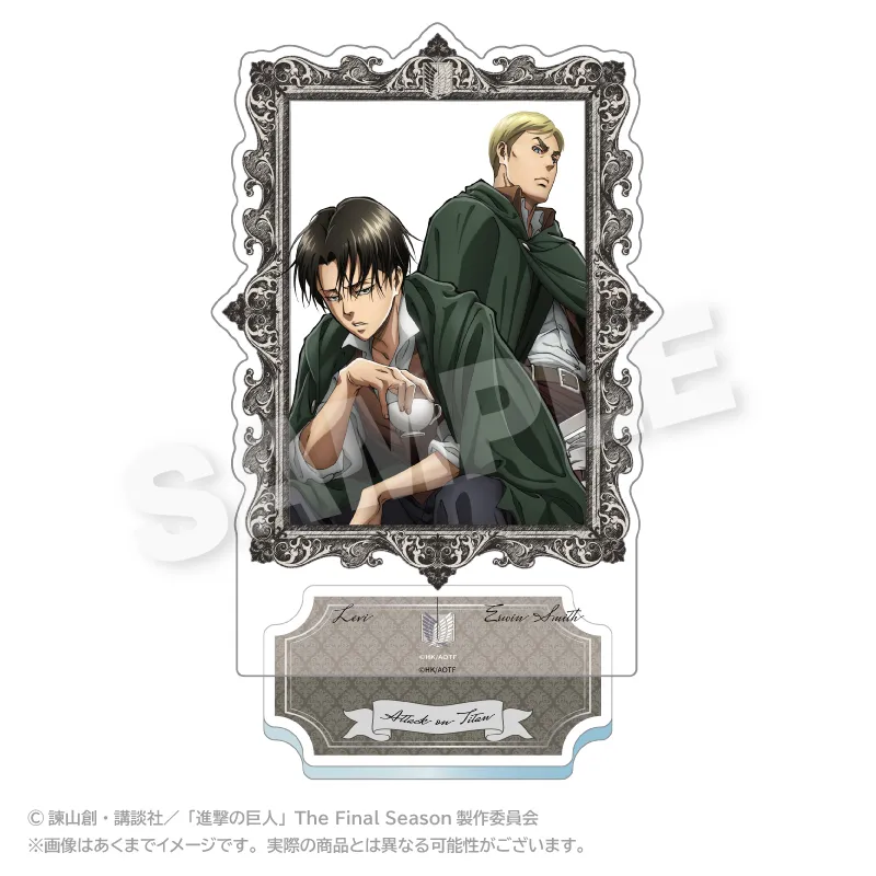 進撃の巨人　額縁アクリルスタンド リヴァイ＆エルヴィン