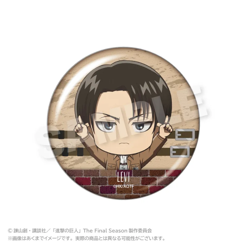 進撃の巨人 ぽいんつ缶バッジ リヴァイ