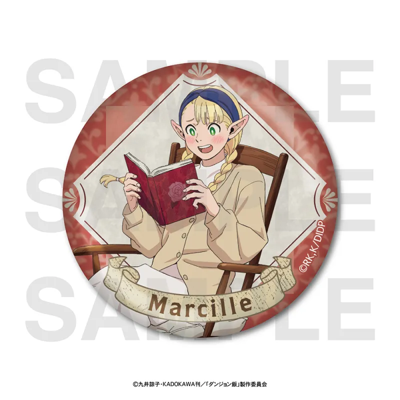 ダンジョン飯 メタリック缶バッジ 描き下ろし「reading」マルシル