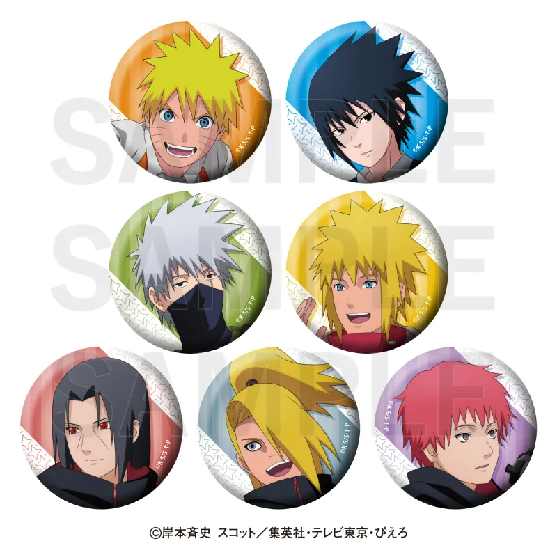 NARUTO -ナルト- 疾風伝 トレーディングメタリック缶バッジ(全7種)