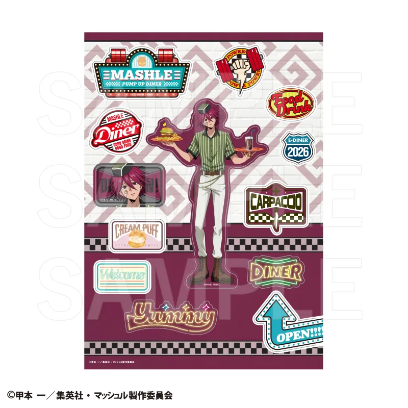 マッシュル-MASHLE- PUMP UP DINER 3 ダイカットステッカー カルパッチョ・ローヤン