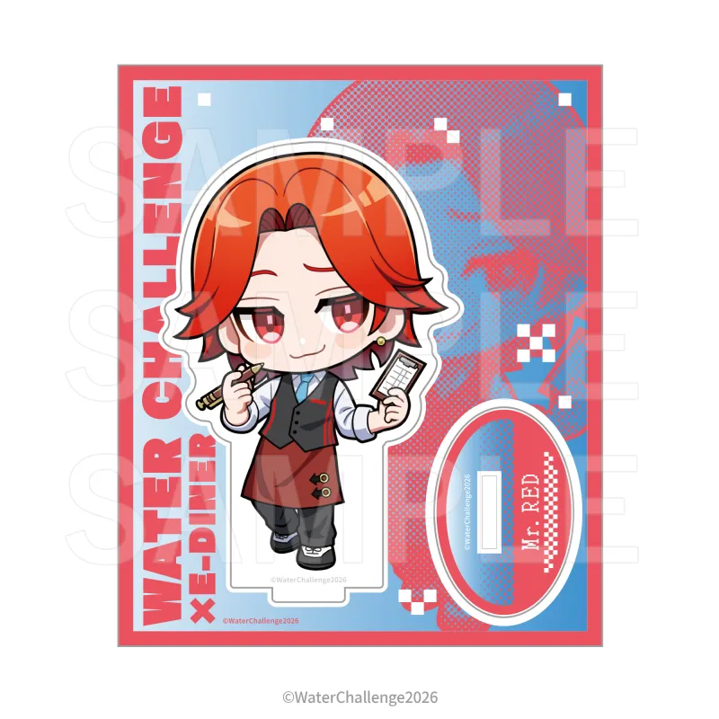 ウォーターチャレンジ×E-DINER アクリルスタンド ミスターレッド