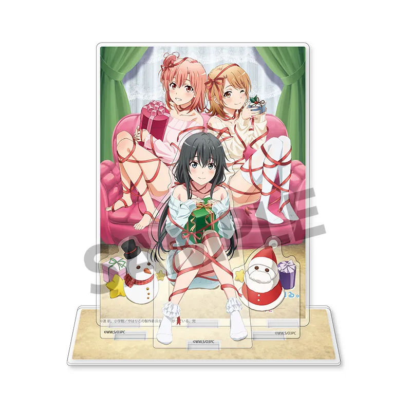 やはり俺の青春ラブコメはまちがっている。完 背景付きアクリルスタンド 雪乃&結衣&いろは クリスマス ver.