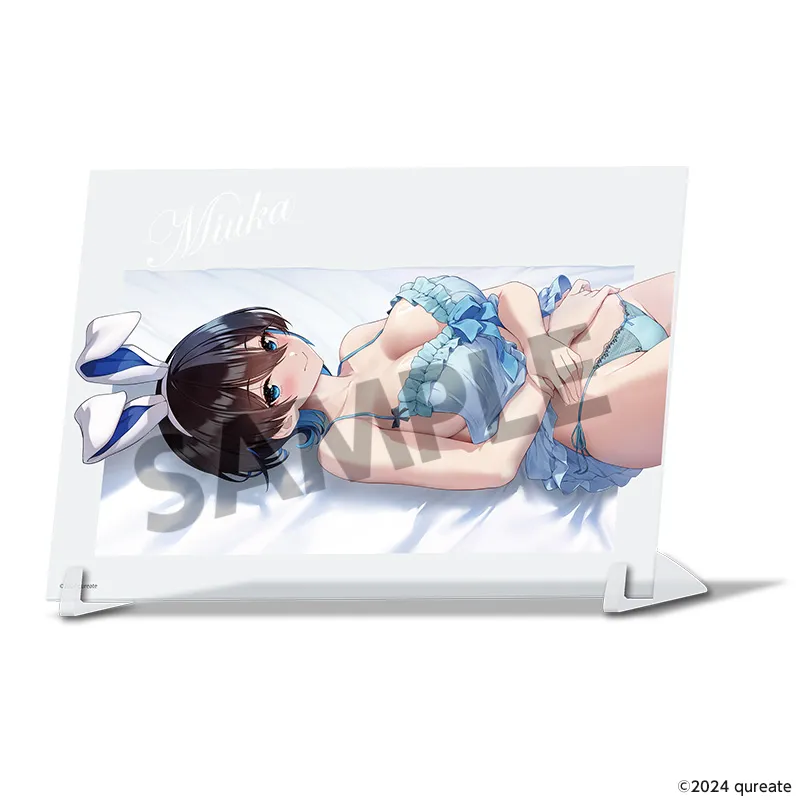 バニーガーデン 描き下ろしビジュアルアクリルプレート 美羽香 添い寝A ver.