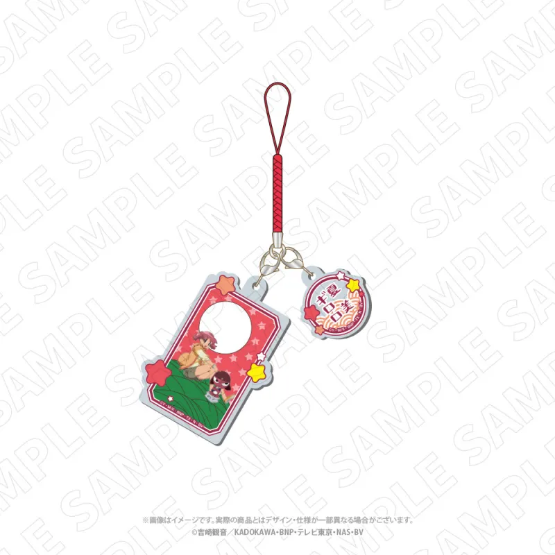 キャラディショナルトイ　ケロロ軍曹　花札柄アクリル根付ストラップ（ギロロ・夏美）