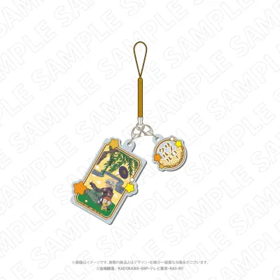 キャラディショナルトイ ケロロ軍曹 花札柄アクリル根付ストラップ(クルル・サブロー)