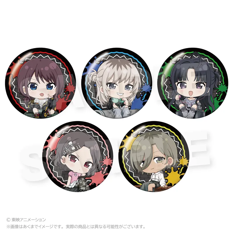 ガールズバンドクライ トレーディングミニキャラ缶バッジ 路地裏ver. 1BOX入数：5