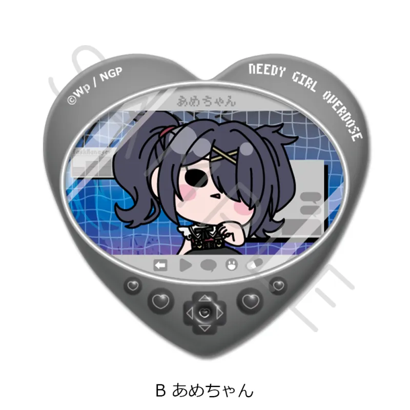 アニメ「NEEDY GIRL OVERDOSE」 ハート型缶バッジ B(あめちゃん)