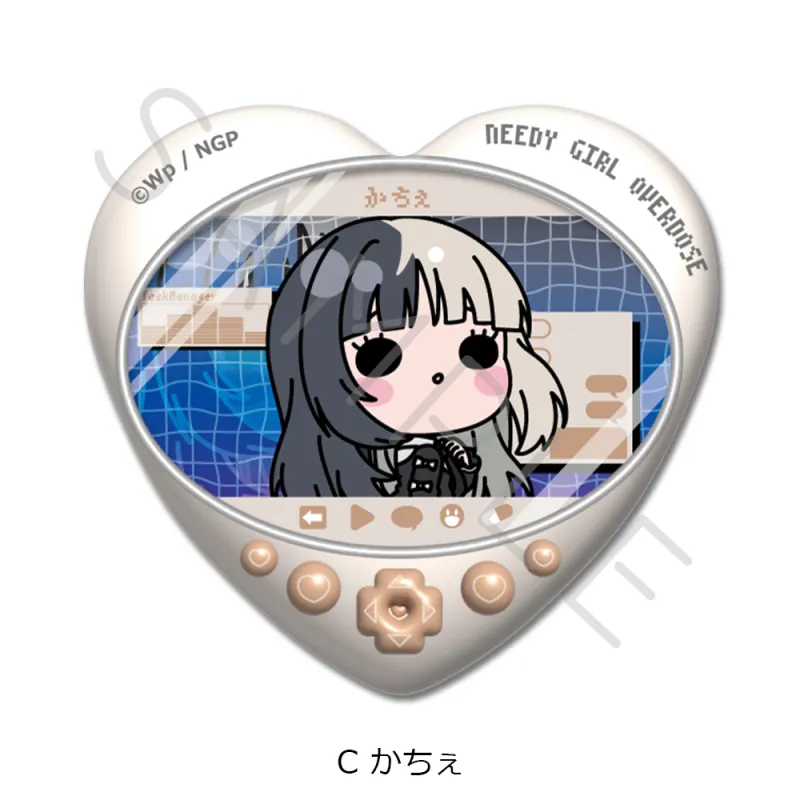 アニメ「NEEDY GIRL OVERDOSE」 ハート型缶バッジ C(かちぇ)