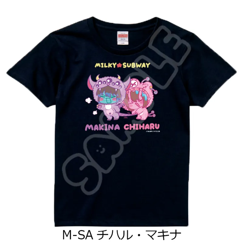 アニメ『銀河特急 ミルキー☆サブウェイ』 Tシャツ(mochocho第2弾) M-SA(チハル・マキナ) ブラック Sサイズ