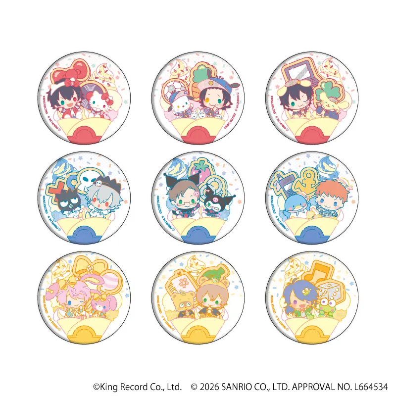 缶バッジ「ヒプノシスマイク SANRIO NAKAYOKU EDIT」03/ブラインド(全9種)(コラボイラスト)※减数可能