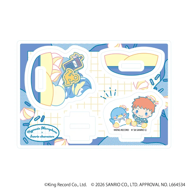 ゆらゆらアクリルスタンド「ヒプノシスマイク SANRIO NAKAYOKU EDIT」06/毒島 メイソン 理鶯×タキシードサム(コラボイラスト)※减数可能