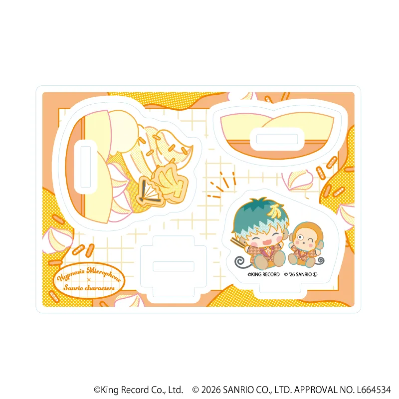 ゆらゆらアクリルスタンド「ヒプノシスマイク SANRIO NAKAYOKU EDIT」13/白膠木 簓×おさるのもんきち(コラボイラスト)※减数可能
