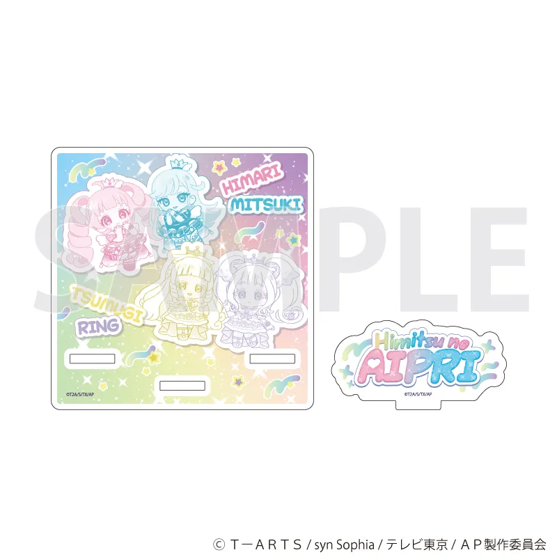 アクリルコースタースタンド「ひみつのアイプリ」01/デザインA デュオコーデver.(ミニキャライラスト)
