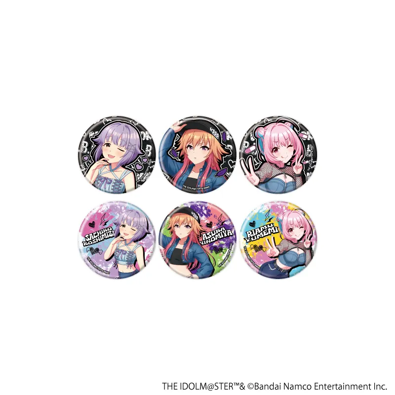 缶バッジ「アイドルマスター シンデレラガールズ」22/デニム風衣装ver. トレーディング(全6種)(描き下ろしイラスト)