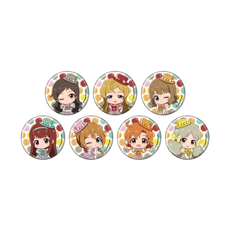 缶バッジ「アイドルマスター ミリオンライブ!」21/マカロンドレスver. トレーディング(全7種)(ミニキャライラスト)