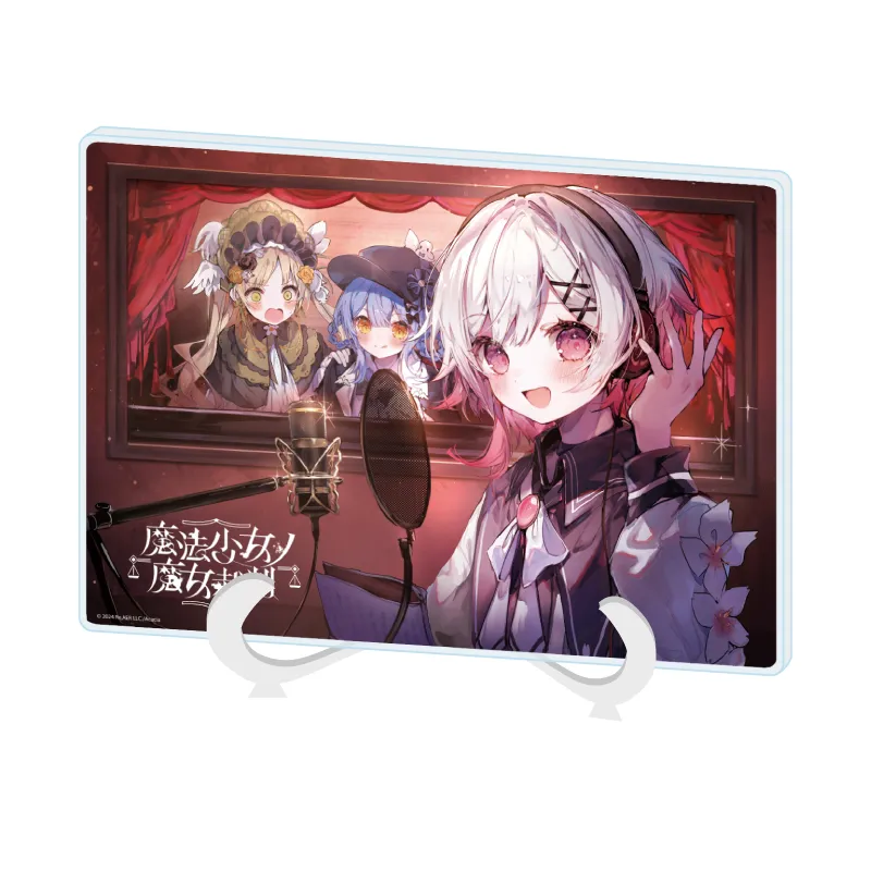魔法少女ノ魔女裁判 01 桜羽エマ&橘シェリー&遠野ハンナ(描き起こしイラスト) アクリルアートボード(A5サイズ)