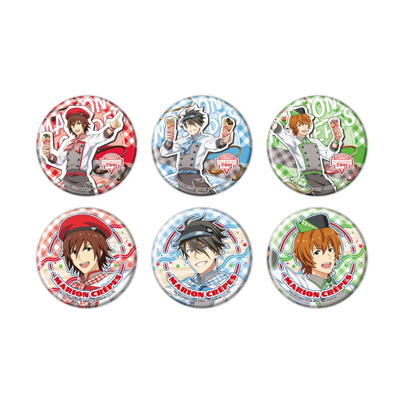 缶バッジ「アイドルマスター SideM」41/クレープ屋ver. トレーディング(全6種)(描き下ろしイラスト)