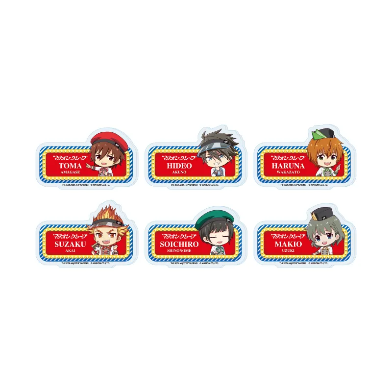 おなまえプレートバッジ「アイドルマスター SideM」03/クレープ屋ver. トレーディング(全6種)(ミニキャライラスト)
