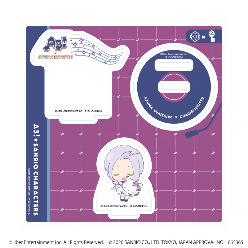 アクリルスタンドプレート「A3!×Sanrio characters」47/雪白 東×チャーミーキティ(コラボイラスト)