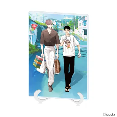 アクリルアートボード(A5サイズ)「バイトの宮川君は店長が好き」01/宮川&店長(公式イラスト)