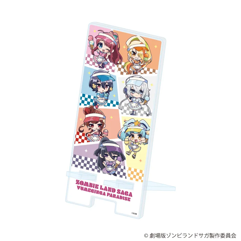 スマキャラスタンド「劇場版『ゾンビランドサガ ゆめぎんがパラダイス』」01/集合デザイン アイス屋さんver.(ミニキャライラスト)