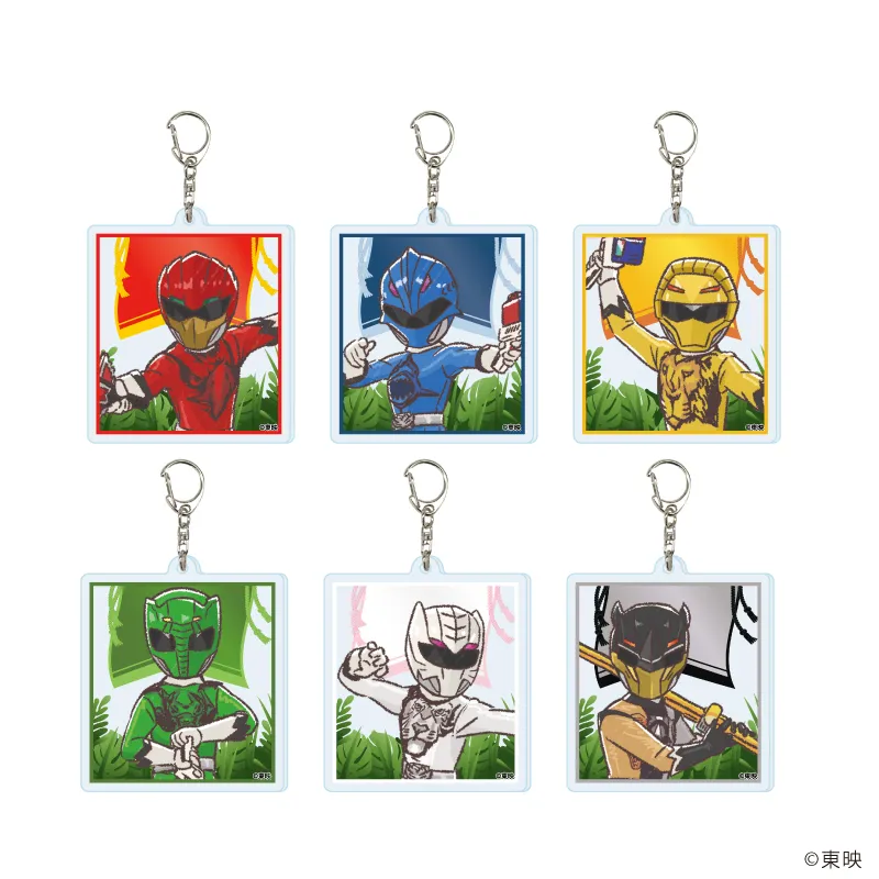 アクリルキーホルダー「動物戦隊ジュウオウジャー」01/ブラインド(全6種)(グラフアートイラスト)