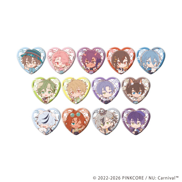 ハート型缶バッジ「NU: カーニバル」02/ブラインド(全13種)(ミニキャライラスト) 2