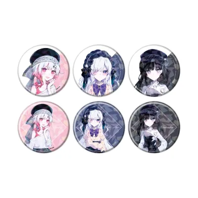 ホログラム缶バッジ(57mm)「魔法少女ノ魔女裁判」01/ダークガーリーファッションver. ブラインド(全6種)(描き下ろしイラスト)