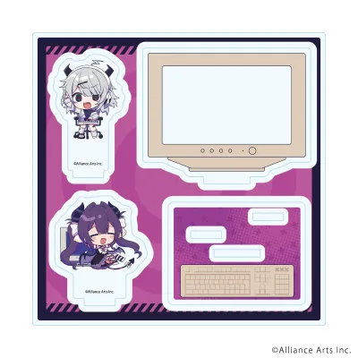 アクリルスタンドプレート「ゆんゆん電波シンドローム」02/Qちゃん&ゆんゆんB(ミニキャライラスト)