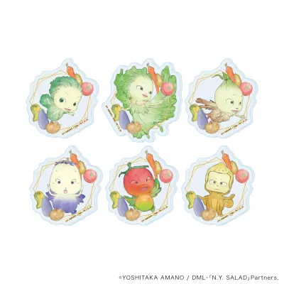 アクリルプレートバッジ「やさいのようせい N.Y.SALAD」01/ブラインド(全6種)(公式イラスト)