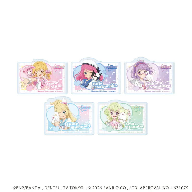アクリルプレートバッジ「アイカツスターズ！×サンリオキャラクターズ」01/トレーディング(全5種)(コラボイラスト(等身))