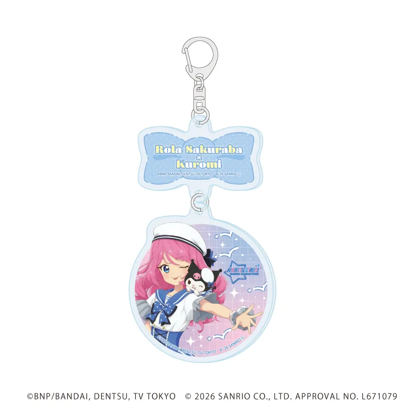 連結アクリルキーホルダー「アイカツスターズ!×サンリオキャラクターズ」02/桜庭ローラ×クロミ(コラボイラスト(等身))