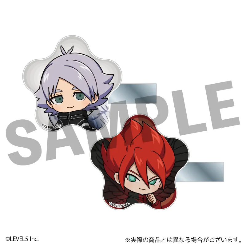イナズマイレブン 英雄たちのヴィクトリーロード　アクリルヘアクリップ 吹雪 士郎 天使ver.＆グラン 悪魔ver.