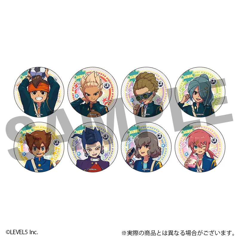 イナズマイレブン 英雄たちのヴィクトリーロード トレーディング缶バッジ 平成ポップver. 全8種 1BOX入数：8