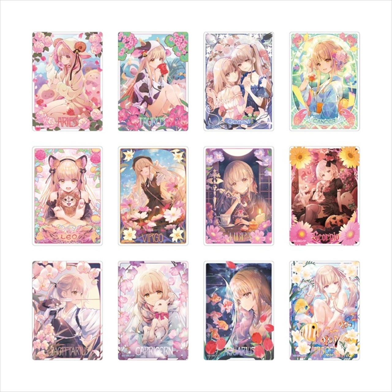 お隣の天使様にいつの間にか駄目人間にされていた件2 トレーディングクリアカード 12星座ビジュアル【全12種】 2
