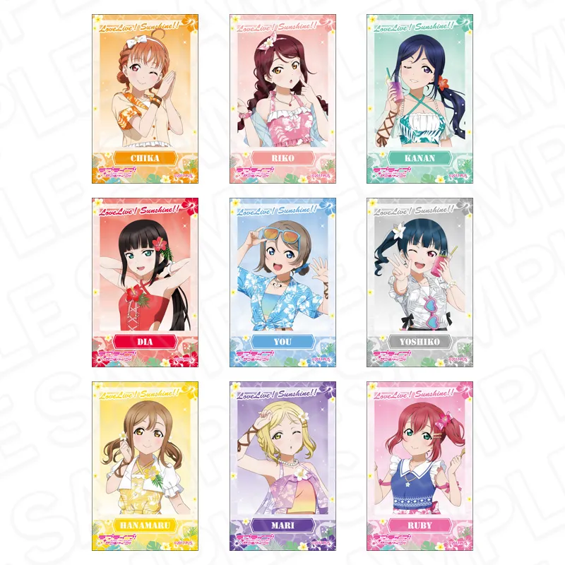 ラブライブ！サンシャイン!! インスタントフォト風ホログラムステッカー アロハ衣装 ver. セット