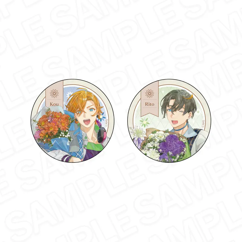 AHSキャラクターズ カンバッジセット 水奈瀬コウ&水奈瀬リト flower ver.