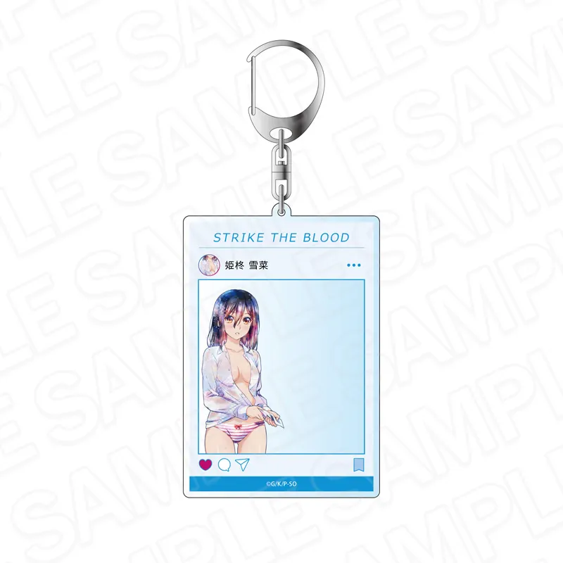 ストライク・ザ・ブラッドFINAL SNS風アクリルキーホルダー PALE TONE series 姫柊 雪菜 Yシャツ ver.