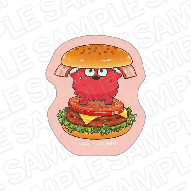 ガチャピン・ムック アクリルステッカー ムック American diner ver.