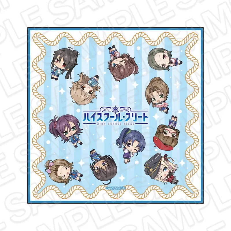 劇場版 ハイスクール・フリート ミニタオル C 10th Anniversary ミニキャラ ver.